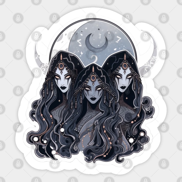 Triple Moon Goddess Sticker by DarkSideRunners